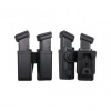 Euro Security Products Pouzdro ESP, dvojité rotační pro zásobník 9mm, černé, se sponou