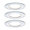 Paulmann LED zapustený spot Nova Coin 3 chrómový okrúhly stmievateľný - 93499