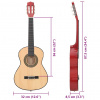 vidaXL Klasická gitara pre začiatočníkov a deti 1/2 34