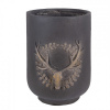 Clayre & Eef Granitový antik kvetináč s jeleňom Deer - Ø 23*31 cm - Clayre & Eef