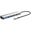 Manhattan 153959 dokovacia stanica a replikátor portov Kábel USB 3.2 Gen 1 (3.1 Gen 1) Type-C Strieborná (153959)