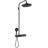 Ideal Standard CeraTherm Solos - Sprchový systém s 3-funkčnou hlavovou sprchou s LED osvetlením, čierna matná A7883XG