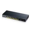 Zyxel GS1900-10HP Riadený L2 Gigabit Ethernet (10/100/1000) Podpora napájania cez Ethernet (PoE) Čierna (GS1900-10HP-EU0102F)