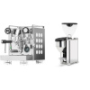 Rocket Espresso Appartamento, white + Rocket Espresso GIANNINO, chrome/black
