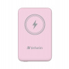 VERBATIM Powerbanka Charge 'n' Go, Magnetická, 10000 mAh, USB-C, Růžová (32248)