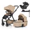 PETITEMARS PETITE&MARS SET Kočík 4v1 ICON Mocha Beige LITE AIR + CYBEX Aton B2 i-Size