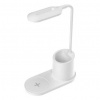 PALA Stolná lampa Platinet 3 W, bezdrôtové nabíjanie, biela