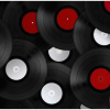 Nástenná maľba 200x154 +lepidlo, retro vinylové platne (Nástenná maľba 200x154 +lepidlo, retro vinylové platne)