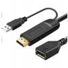 Adaptér HDMI PremiumCord 2.0 na DisplayPort 1.2 rozlíšenia 4K@60Hz 25cm (kportad22)
