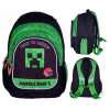 Multi -Chamber School Backpack Minecraft Astra Shades of Green 24 L (Minecraft Astra tri -chamber batoh)