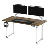 Pracovní stůl 72-118 cm s XXL podložkou pod myš hnědý ULTRADESK