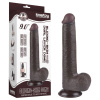 Lovetoy Sliding-Skin - prísavkový dvojvrstvový dildo - 20,8cm (hnedý)