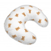Dojčiace vankúš/podkova, bavlna, 155 cm, Míša - biely s potlačou