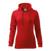 MALFINI Mikina Trendy Zipper 411 na zip, dámská MAL-4110716 XL Červená