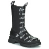 Desigual Polokozačky SHOES CHELSEA HIGH LETTERING Čierna