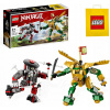 LEGO Ninjago Lloyd's Clash with Mech EVO 71781 + LEGO papierová taška 001-2021-2022-2023-2024 (LEGO NINJA GO 71781 LLOYD'S ZELENÝ ZLATÝ MECH EVO MECH BATTLE MEH SKELETON)