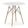 WELLHOX Okrúhly stôl TODI 80 cm - biely 9403 20 80 00
