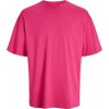 JACK & JONES 3911 / Unisex oversize tričko s krátkym rukávom - fuchsia rose XXXL