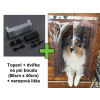 Topení s termostatem do psí boudy TF100 - 12V/ 80W Topení + PVC dvířka na vchod do psí boudy 80x40cm s nerez lištou