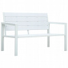 Záhradná lavica, lavička - Vidaxl Garden Bench, 120 cm, biely, vzhľad HDPE (Vidaxl Garden Bench, 120 cm, biely, vzhľad HDPE)