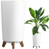 Záhradný kvetináč - Pot Prosperplast DGTL240-S449 44,5 x 23,9 cm biely (Pot hrnca vysoký kvetinový lôžko stojaci na nohách do domu záhrada biała)