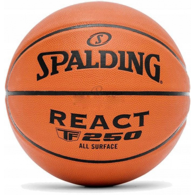 Basketbalová lopta Spalding React TF-250, veľkosť 7 (BASKETBALOVÉ HRY TRÉNINGOVÝ KOŠ PRE DETI SPALDING VEĽKOSŤ 7)