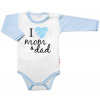 Body dlhý rukáv Baby Nellys I love mom & dad kluk