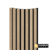 WALL CONCEPT flexi obkladový panel Dub Butterscotch, čierny filc + MDF, 2750x285x17 mm, 0,78 m2
