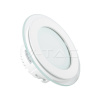 Mini LED panel okrúhly Glass zapustený 6W, 6400K, 420lm, VT-602G (V-TAC)