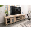 Bighome - IRON TV stolík 200x55x50 cm. bielená lakovaná. mango