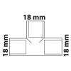 Kirchhoff T-kus 18 mm 3 objímky, hladké