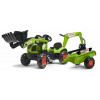 Falk Šliapací traktor 2040N Claas Arion 410 s nakladačom, rýpadlom a vlečkou