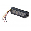 Výstražné světlo 4x LED oranžové 12/24V - zábleskové