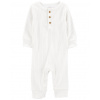 CARTERS CARTER'S Overal bez nožičiek White Henley neutrál NB/ veľ. 56