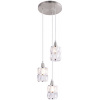 Globo Lighting Wolli závesné svietidlo 3x4 W chrómová-krištáľová 15760-3