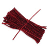 Ženilkové drôty trblietavé - červené 100 kusov 30 cm