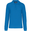 KARIBAN VINTAGE PIQUE K243 / Pánska polokošeľa s dlhým rukávom - tropical blue L