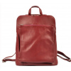 Patrizia Piu Kožený batoh Patrizia Piu Olivie vínovo červený