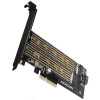 AXAGON AXAGON slot adaptér do PCIe x4 na M.2 NVMe M-KEY nebo SATA B-KEY / PCEM2-D / low-profile