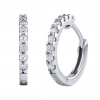Stříbrné náušnice kruhy Daymen s Brilliance Zirconia DCC052EW