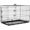 Flamingo Mezo Black - kovová klietka pre psa, D: 56x92x64cm