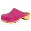 Pohodlné dreváky s koženým zvrškom Buxa SP3 fuchsia - 36 [23,2 cm]