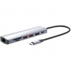 Manhattan 153966 dokovacia stanica a replikátor portov Kábel USB 3.2 Gen 2 (3.1 Gen 2) Type-C Strieborná (153966)