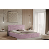 Posteľ BACOLI 140x200 ružová s úložným priestorom