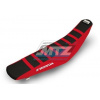 Poťah sedla Honda CRF450R / 17-20 + CRF450RX / 17-22 + CRF250R / 18-21 - červeno-čierny (typ poťahu ZEBRA)