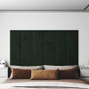 Nástěnné panely 12 ks tmavě zelené 30 x 30 cm samet 1,08 m² Zelená 343809