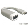 Delock 65471 HDMI / VGA adaptér [1x HDMI zástrčka C Mini - 1x VGA zásuvka] biela 15.00 cm; 65471