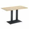 Tempo Kondela Jedálenský bistro stôl, dub sonoma/čierna, 120x60 cm, RINALDO TYP 2