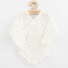 Dojčenské mušelínové body s bočným zapínaním New Baby Arthur biela