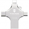 Viking USB flash disk 16 GB 4 v 1 strieborná VUF16GBS